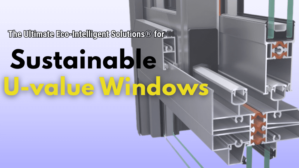 Close up of sustainable windows with a focus on U value illustrating their role in energy conservation and environmental impact